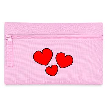 HERZ. HERZ. HEILIGER VALENTIN. LIEBE. LIEBE. WEIHNACHTEN - Federtasche - Rosa - Vorne