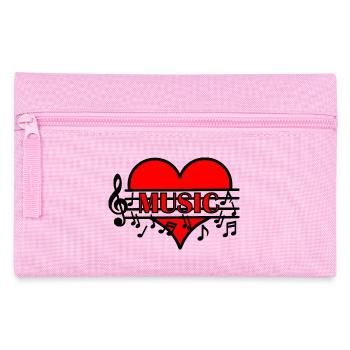 Aimer la musique - Trousse - rose - Devant
