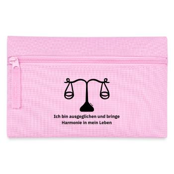 Sternzeichen Waage - Federtasche - Rosa - Vorne
