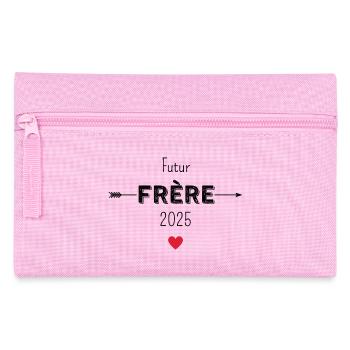 Zukünftiger Bruder 2025 - Federtasche - Rosa - Vorne