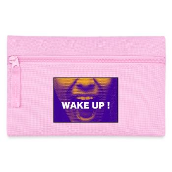 Message - Wake Up - Pencil Case - pink - Front