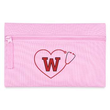 Buchstabe w Stethoskop - Federtasche - Rosa - Vorne
