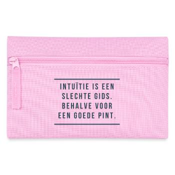Antwerp Wisdom: Intuition & Pints - Pencil Case - pink - Front