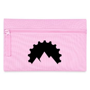 Gear meets mountain silhouette - Pencil Case - pink - Front