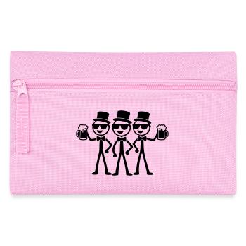 Team Bräutigam Junggesellen - Federtasche - Rosa - Vorne