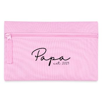 Dad est. 2025 / New Dad / Pregnant - Pencil Case - pink - Front