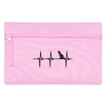 Battement de cœur pour chats géométriques - Trousse - rose - Devant