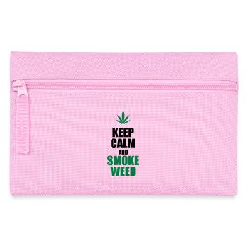 Keep Calm and Smoke Weed - Federtasche - Rosa - Vorne