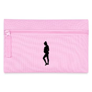 Schwangere Frau - Federtasche - Rosa - Vorne