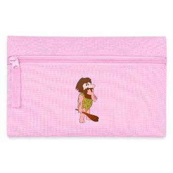 neanderthal cave man caveman steinzeit11 - Pencil Case - pink - Front