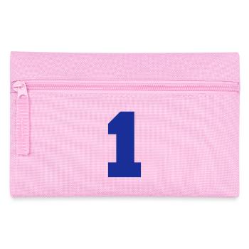 1, Zahlen, Nummer, Rückennummer - Federtasche - Rosa - Vorne