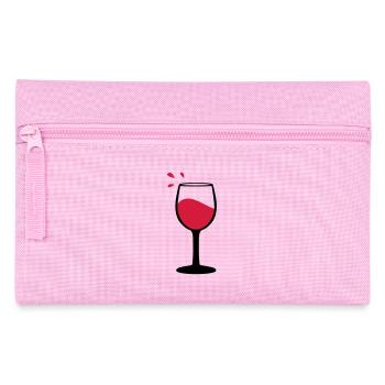 Weinglas, Sommelier, Wein - Federtasche - Rosa - Vorne
