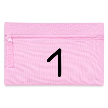 1 Nummer eins Zahl schwarz Geburtstag - Federtasche - Rosa - Vorne