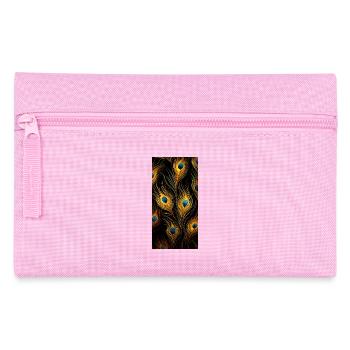 Plumes de paon - Trousse - rose - Devant