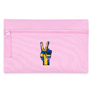 Schweden Flagge Frieden Victory Symbol used - Federtasche - Rosa - Vorne