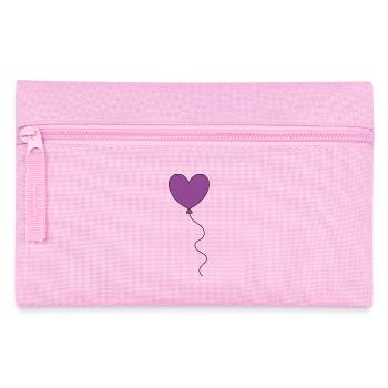 Herz violett Luftballon, Ballon, Valentinstag - Federtasche - Rosa - Vorne