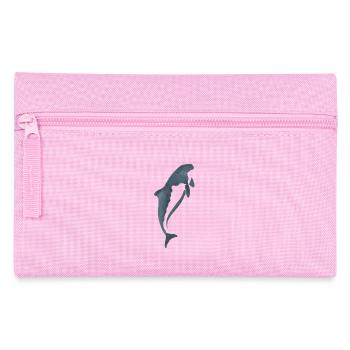 Aquarell-Delfin Silhouette - Federtasche - Rosa - Vorne