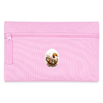 Minimalist Duck Illustration In Warm Autumnal - Pencil Case - pink - Front