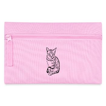 Katze Kätzchen Tigerkatze Katzenshirt Geschenk - Federtasche - Rosa - Vorne