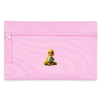 Cartoon Baby Duckling Celebrating New Year - Pencil Case - pink - Front