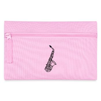 Saxophon - Federtasche - Rosa - Vorne