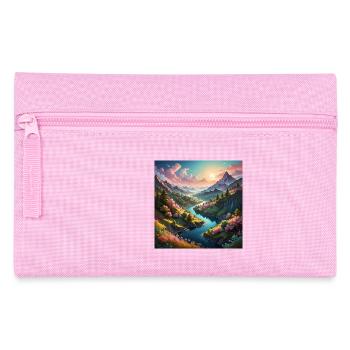 Tal mit Fluß - Federtasche - Rosa - Vorne