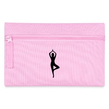 Yoga pose silhouette - Pencil Case - pink - Front
