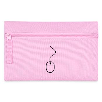 control mouse click computer cable pc computer onl - Pencil Case - pink - Front