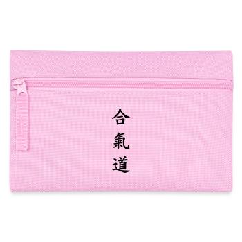 Aikidō / Aikidoka / Sport / Kampfkünste / Kampf - Federtasche - Rosa - Vorne