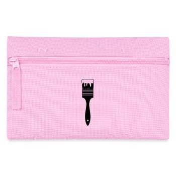 Pinceau avec peinture pour logo - Trousse - rose - Devant