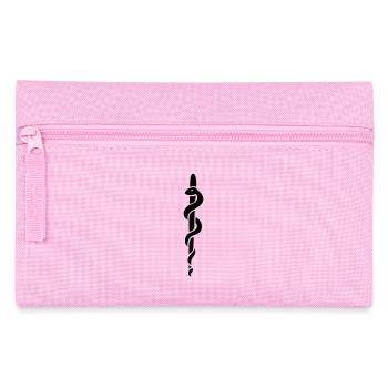 Esculape Stab von Asclepius Aesculapius Arzt - Federtasche - Rosa - Vorne