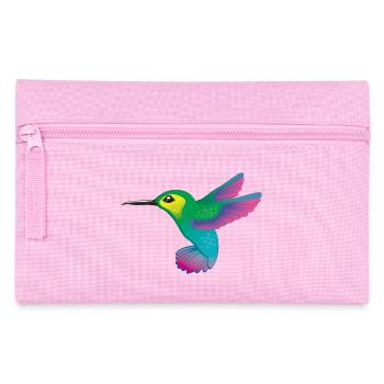 Hummingbird colorful vector graphic - Pencil Case - pink - Front