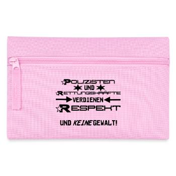Polizist Rettungskräfte Polizei Feuerwehr Geschenk - Federtasche - Rosa - Vorne