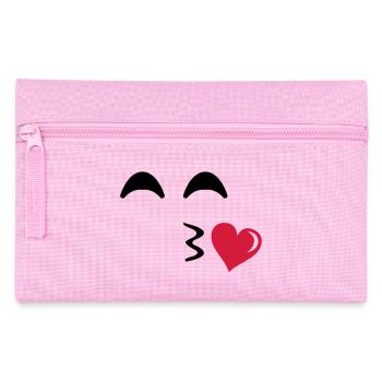 kiss_face_02 - Pencil Case - pink - Front