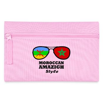 Marokko Amazigh Flagge - Brille - Federtasche - Rosa - Vorne