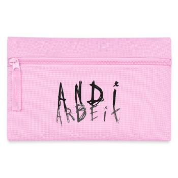 Andi Arbeit - Andreas, Andrea, Andy - Federtasche - Rosa - Vorne