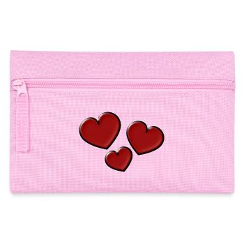 HERZ. HERZ. HEILIGER VALENTIN. LIEBE. LIEBE. WEIHNACHTEN - Federtasche - Rosa - Vorne