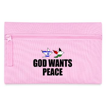 God wants peace for israel free palestine - Trousse - rose - Devant