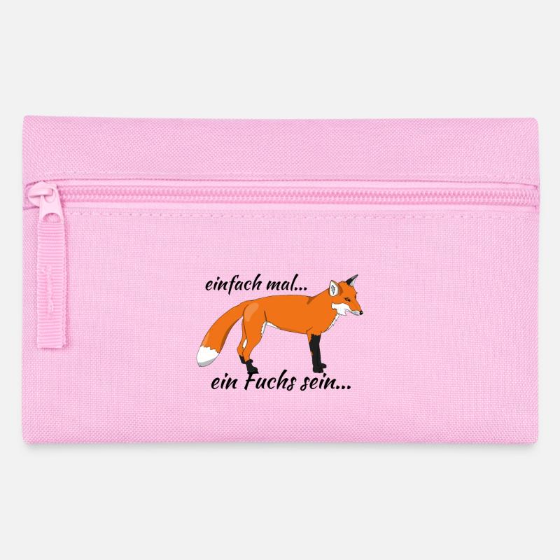 Fuchs "einfach mal ein Fuchs sein..." - Federtasche - Rosa