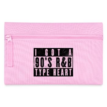 90er R&B Love – Herz am Beat - Federtasche - Rosa - Vorne