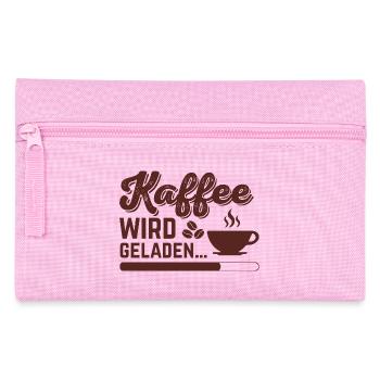 Kaffee wird geladen - Federtasche - Rosa - Vorne