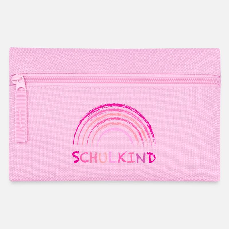 Schulkind Kreide Regenbogen pink zur Einschulung - Federtasche - Rosa