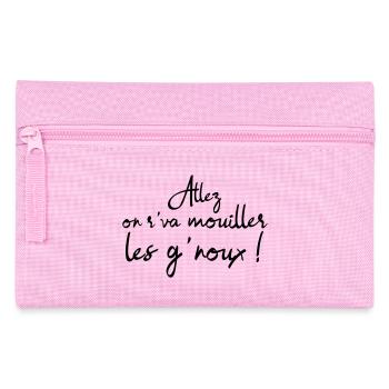 Komm schon, wir machen die Kinder nass! Chti-Humor - Federtasche - Rosa - Vorne