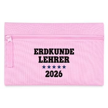 Geography Teacher 2026 Occupation Studies Teacher Training Geo - Pencil Case - pink - Front