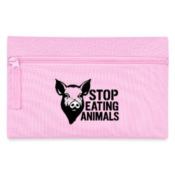 Stop Eating Animals Pig - Federtasche - Rosa - Vorne