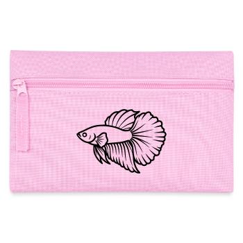 Kampffisch Betta Splendens Aquarium - Federtasche - Rosa - Vorne