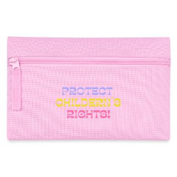 protéger les droits des enfants - Trousse - rose - Devant