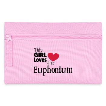 This Girl Loves Her Euphonium - Pencil Case - pink - Front