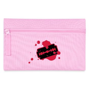 lame de rasoir avec du sang - Trousse - rose - Devant