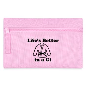 brazilian jiu jitsu bjj lifes better in - Federtasche - Rosa - Vorne